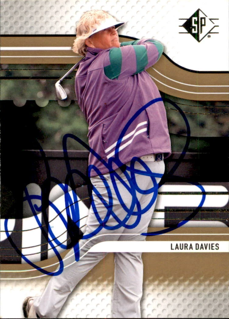 Laura Davies Signed 2012 UD SP Golf Card #30 LPGA
