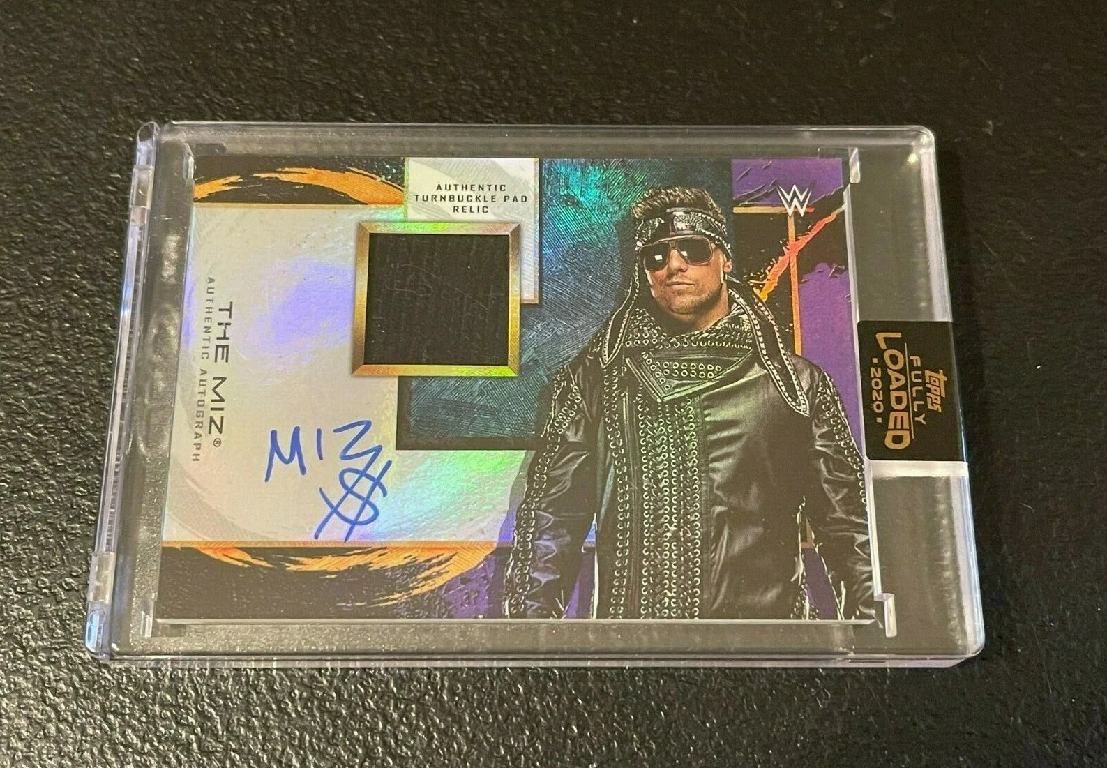 The Miz 2020 Topps Fully Loaded WWE Turnbuckle Relic Auto Card 11/25 #A-TM
