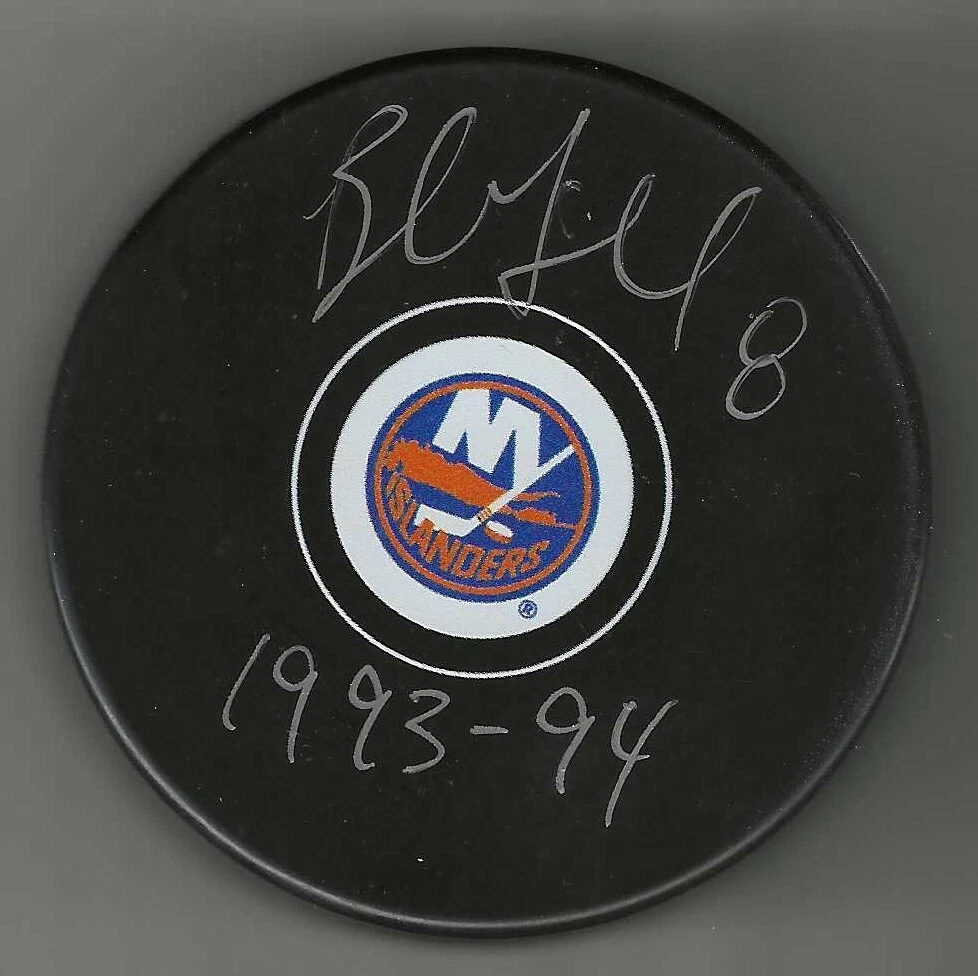 Bob McGill Signed & Inscribed New York Islanders Puck
