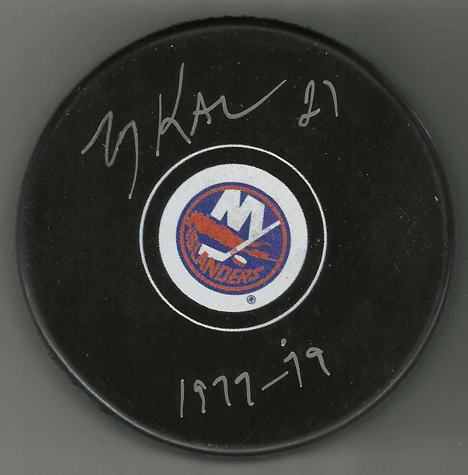 Mike Kaszycki Signed & Inscribed New York Islanders Puck
