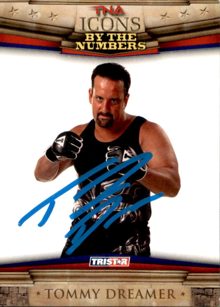 Tommy Dreamer Signed 2010 Tristar TNA Icons Card #80 WWE
