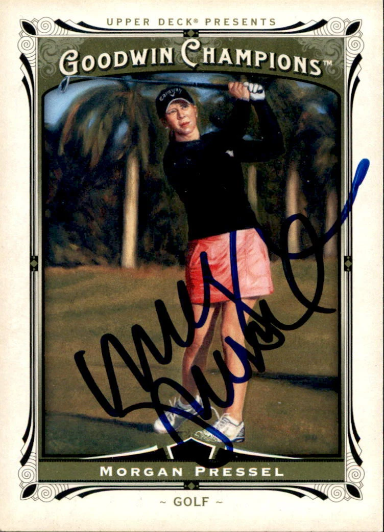Morgan Pressel Signed 2013 UD Goodwin Champions Golf Card #14 LPGA
