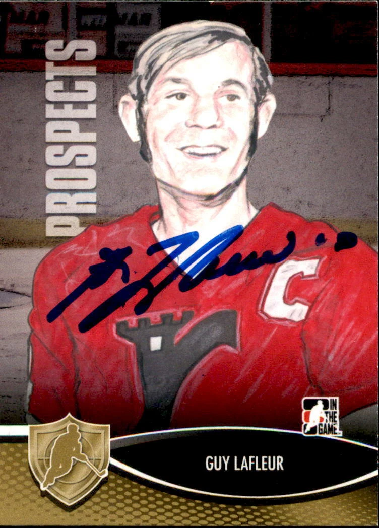 Guy Lafleur Signed 2013 In The Game Hockey Hero Card #10 Montreal Canadiens
