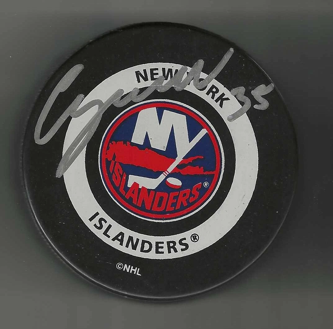 Chris Osgood Signed New York Islanders Official Game Puck

