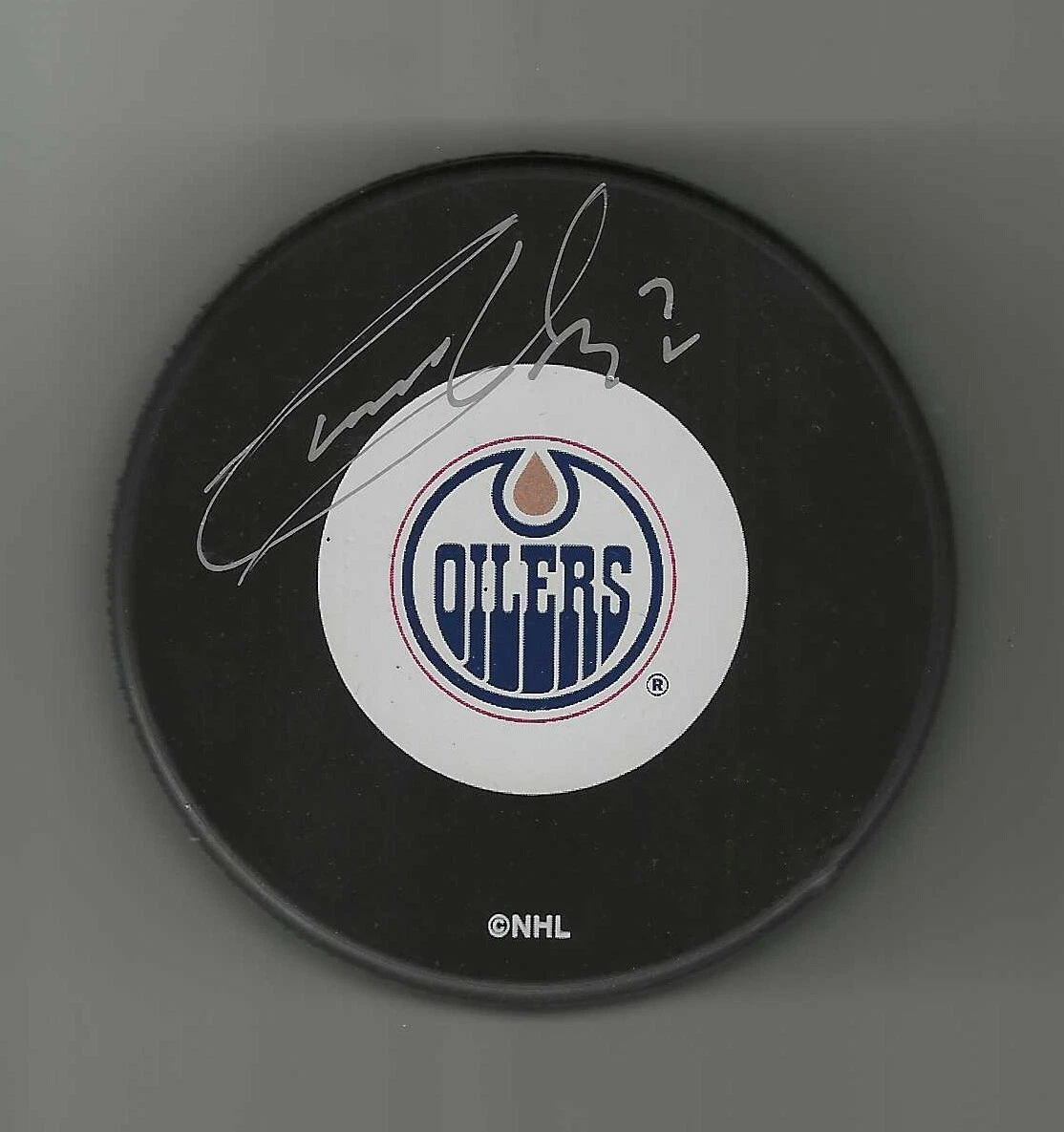 Garry Unger Signed Edmonton Oilers Puck
