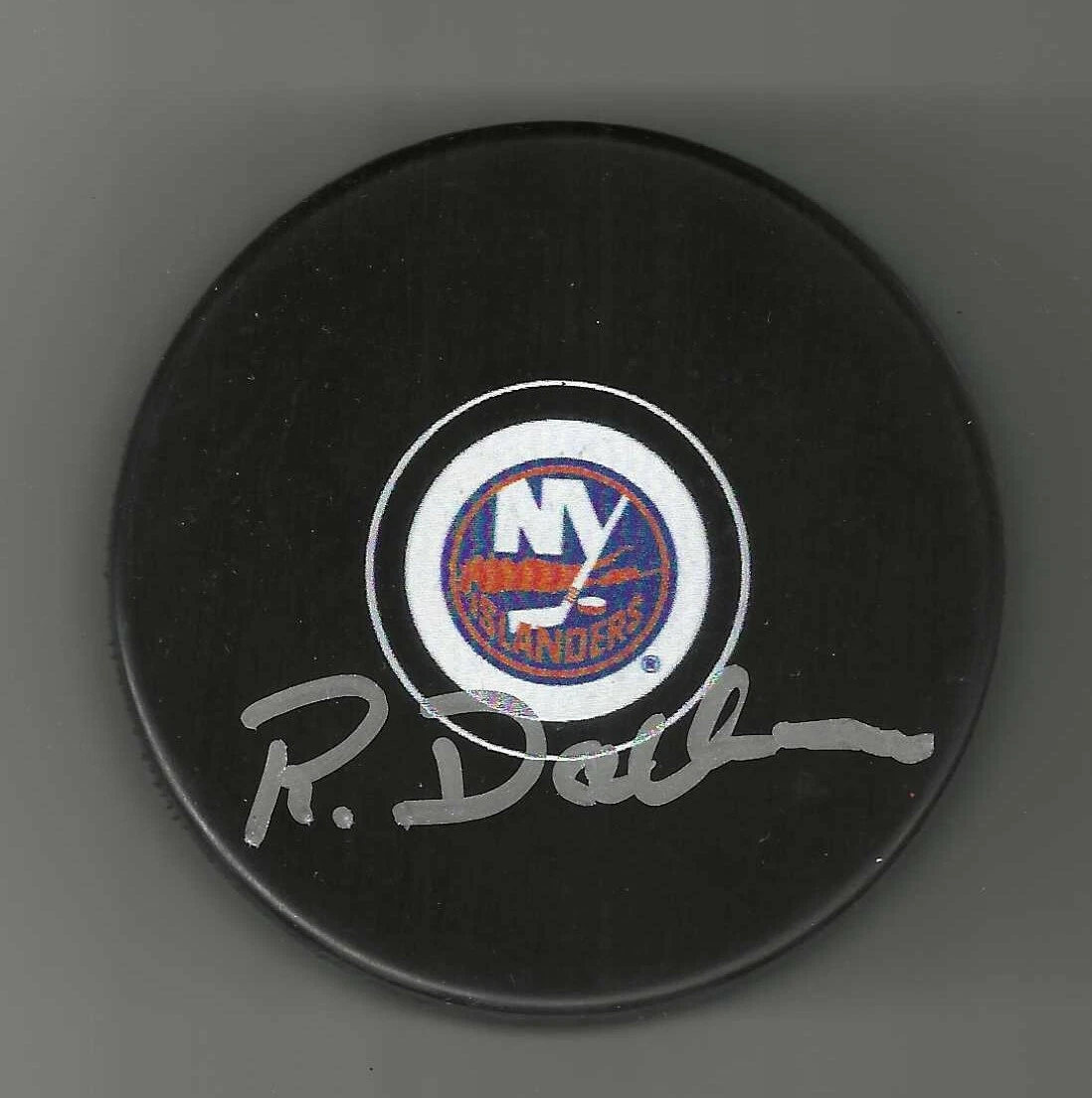 Rod Dallman Signed New York Islanders Puck
