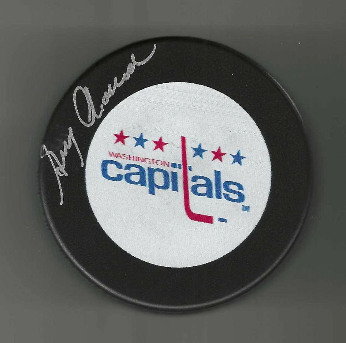 Guy Charron Signed Washington Capitals Puck
