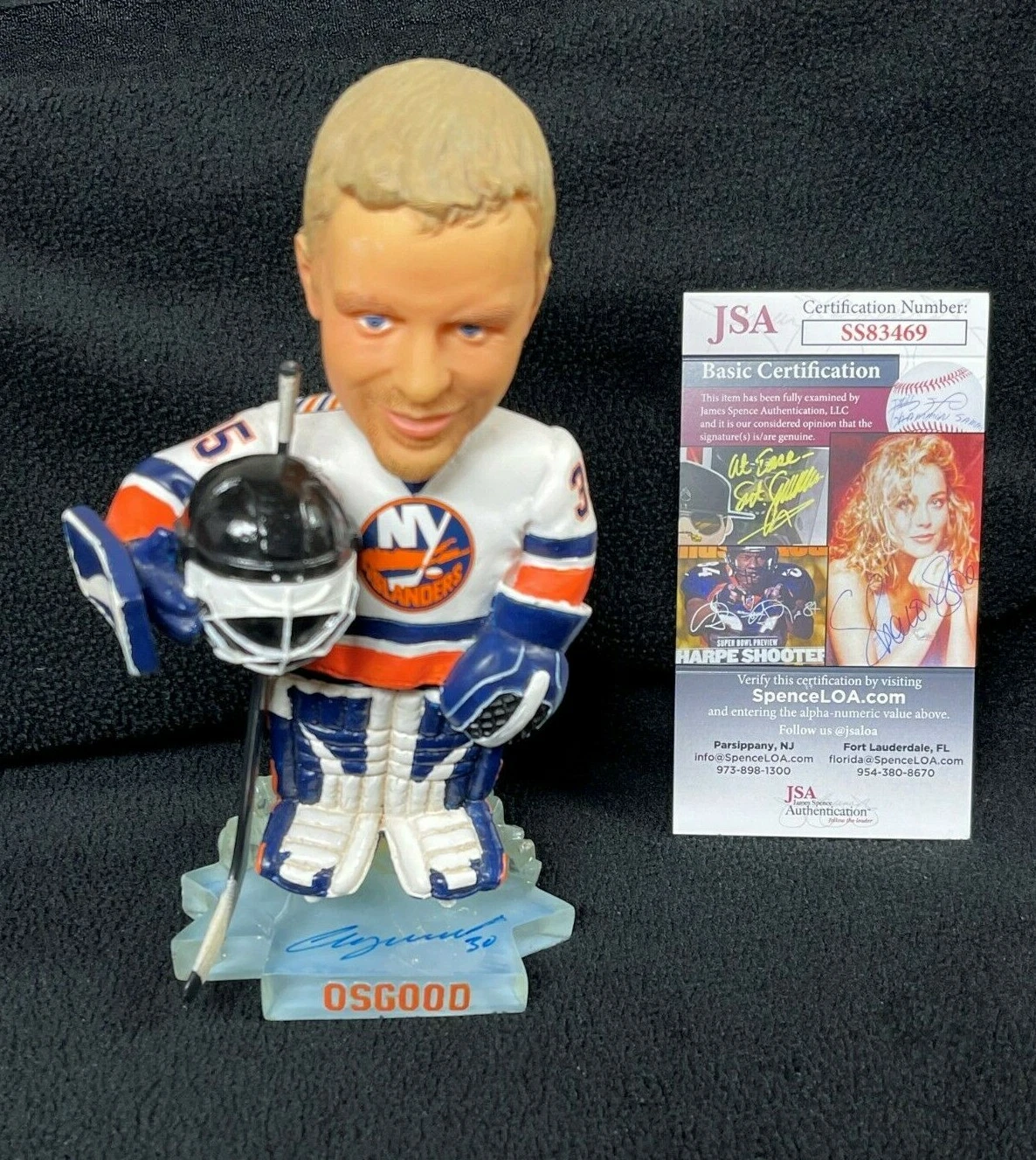Chris Osgood Signed New York Islanders Bobblehead Forever Figure JSA COA

