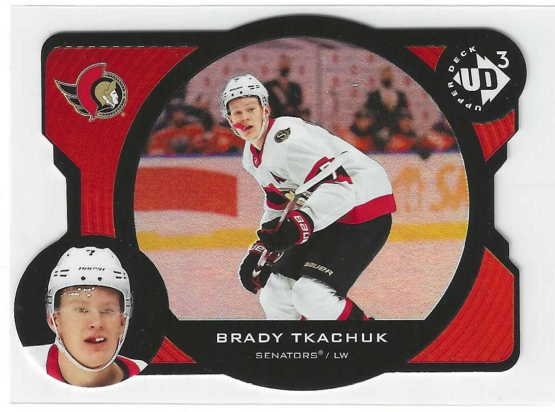Brady Tkachuk 2020/21 Upper Deck UD3 Card UD3-4 0985/1000 Ottawa Senators
