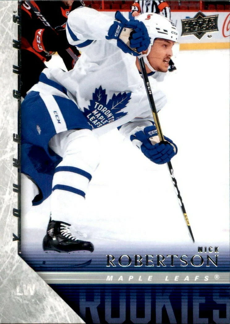 Nick Robertson 2020/21 UD Young Guns Rookie Card T-78 Toronto Maple Leafs
