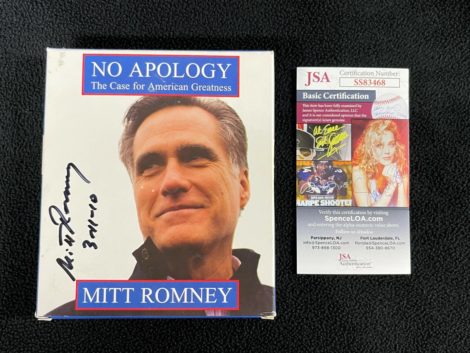 Mitt Romney Signed No Apology The Case For American Greatness Audiobook JSA COA
