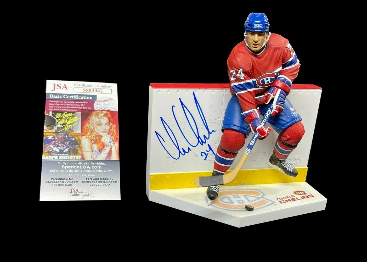 Chris Chelios Signed Montreal Canadiens McFarlane Figure JSA COA
