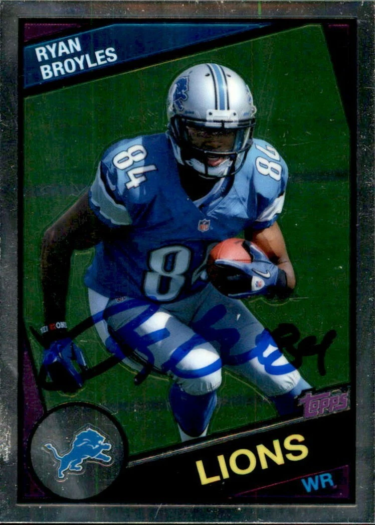 Ryan Broyles Signed 2012 Topps Rookie Card #31 Detroit Lions
