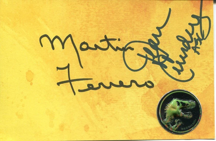 Dean Cundey Martin Ferrero Jurassic Park Rare Signed Autograph

