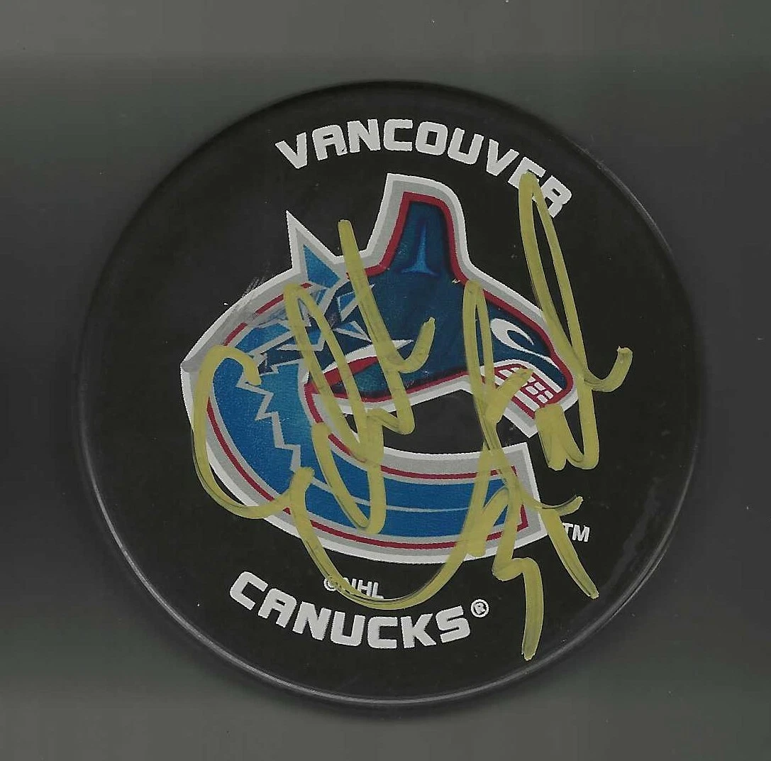 Eddie Lack Signed Vancouver Canucks Souvenir Puck
