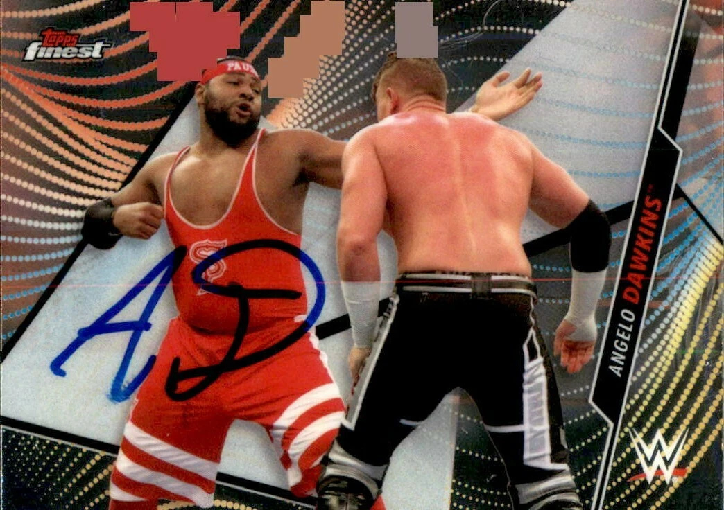 Angelo Dawkins Signed 2020 Topps Finest WWE Card #5 Street Profits
