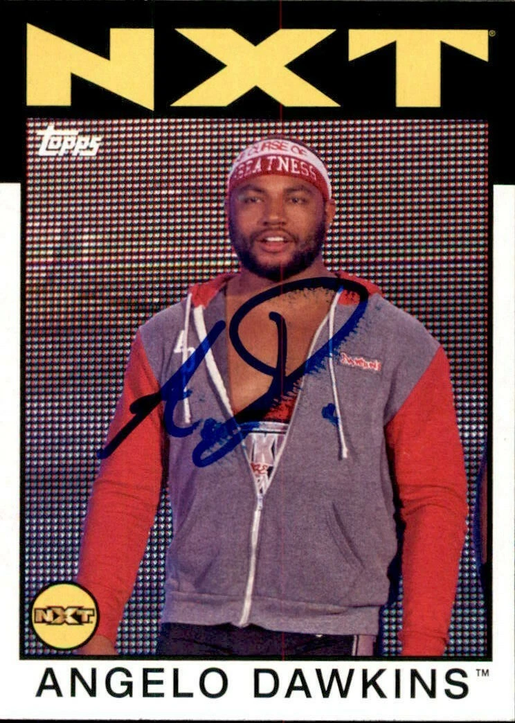 Angelo Dawkins Signed 2016 Topps Heritage NXT WWE Card #57 Street Profits
