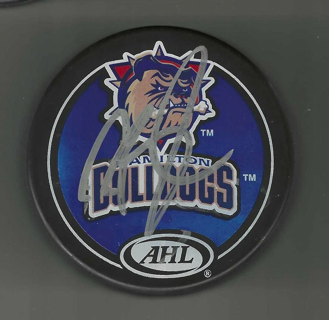 Nathan Beaulieu Signed Hamilton Bulldogs Souvenir Puck Montreal Canadiens Jets

