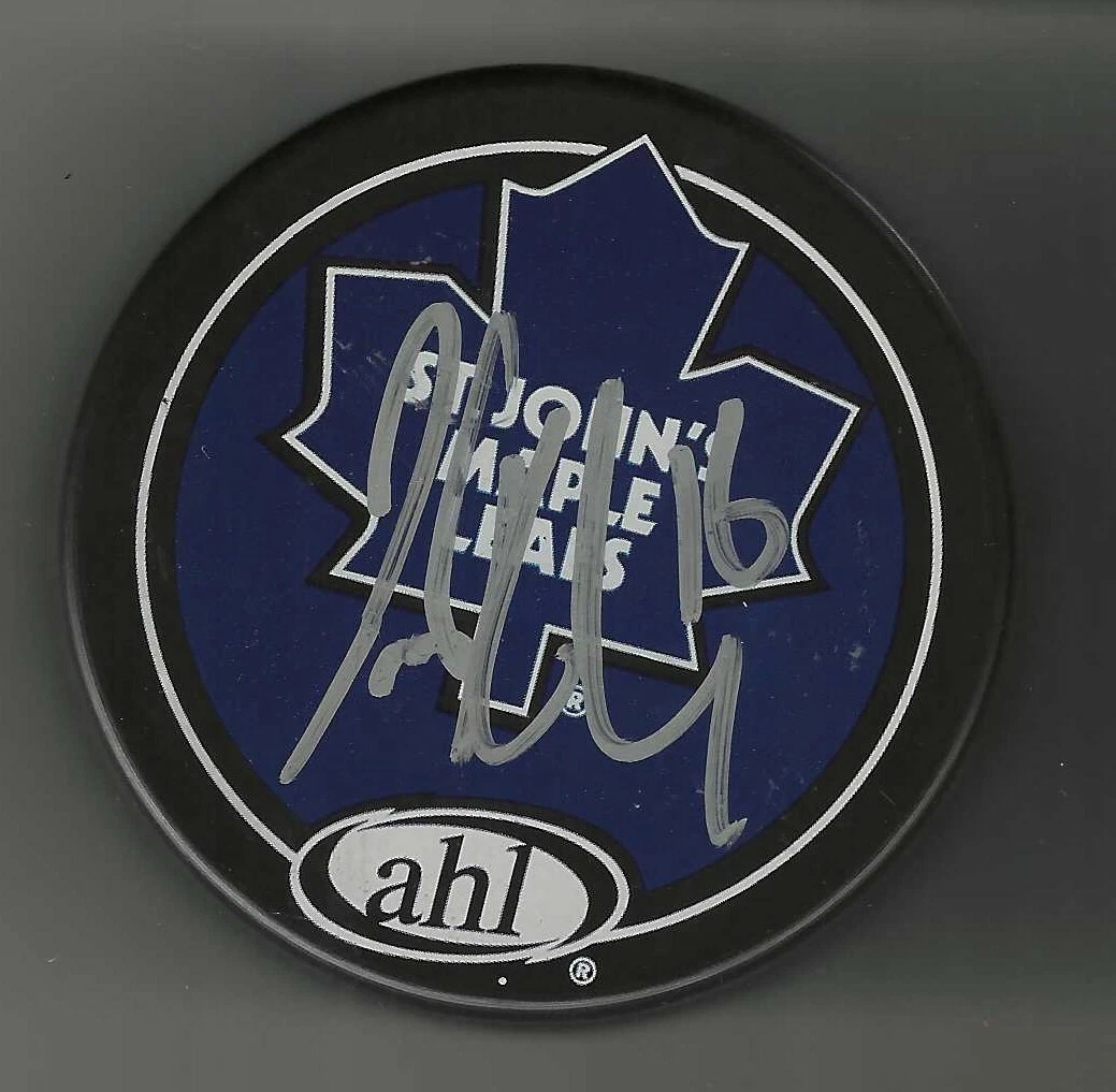 Paul Healey Signed St Johns Maple Leafs Souvenir Puck Toronto
