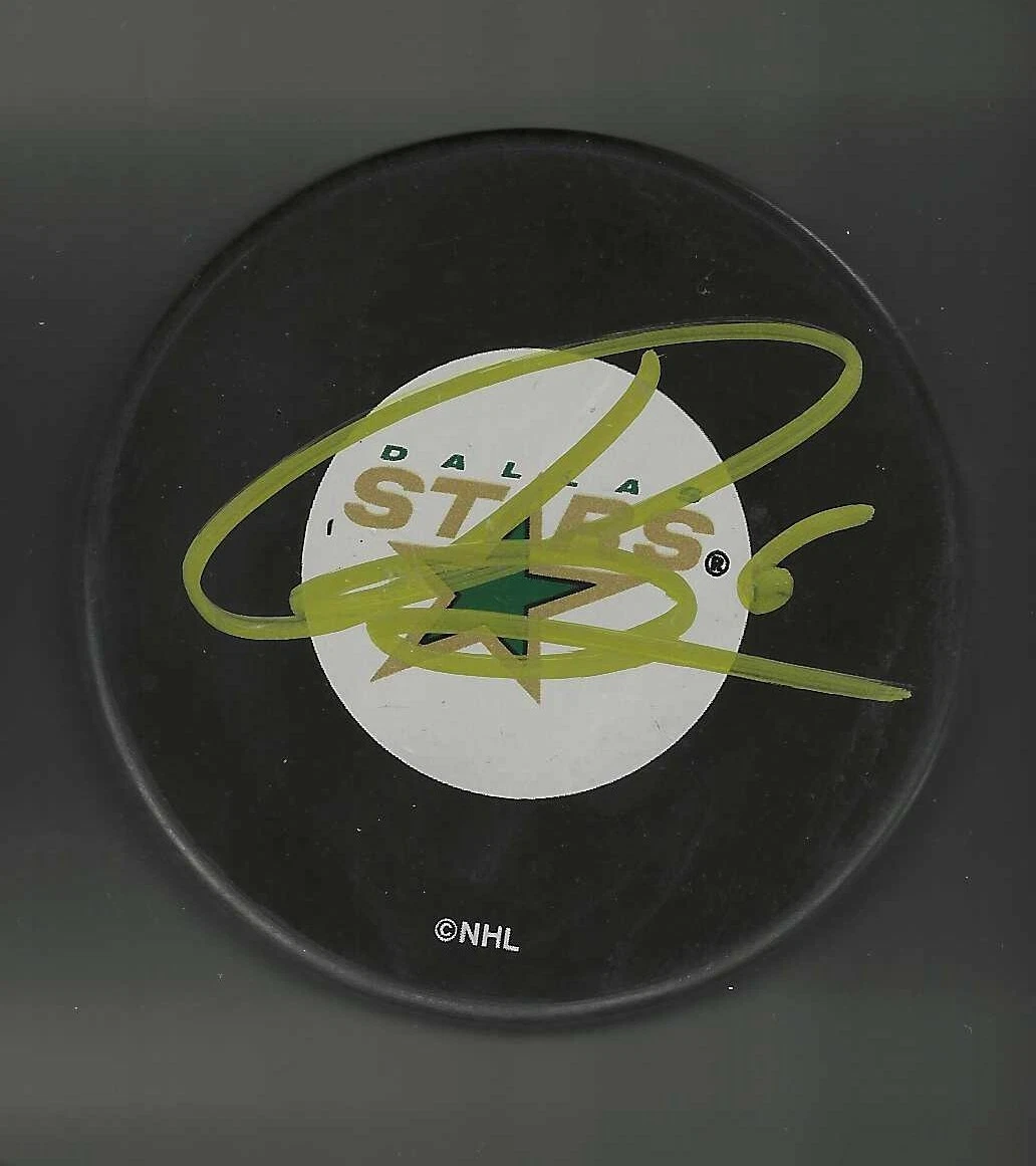 Julius Honka Signed Dallas Stars Puck Signed In Gold
