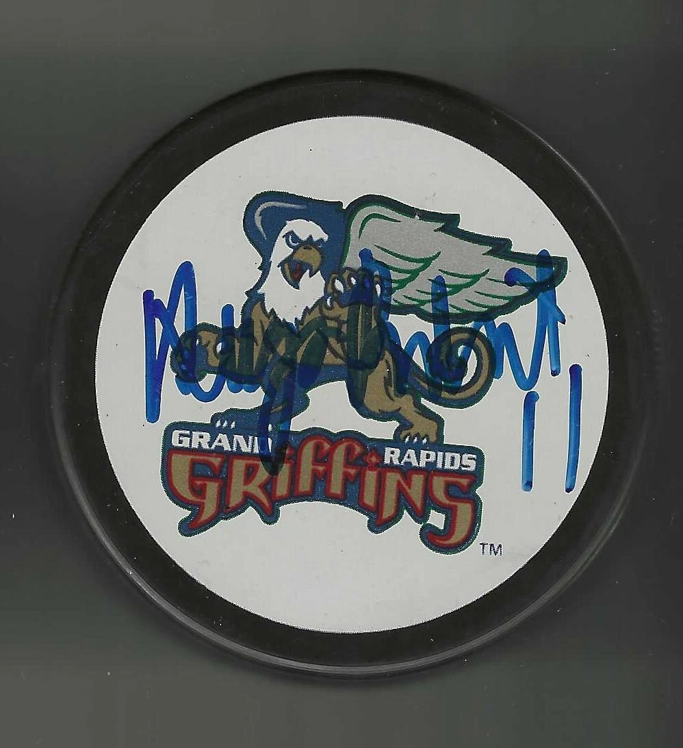 Hugo Boisvert Signed Grand Rapids Griffins Souvenir Puck
