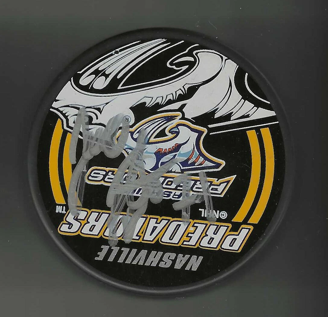 Juuso Puustinen Signed Nashville Predators Souvenir Puck
