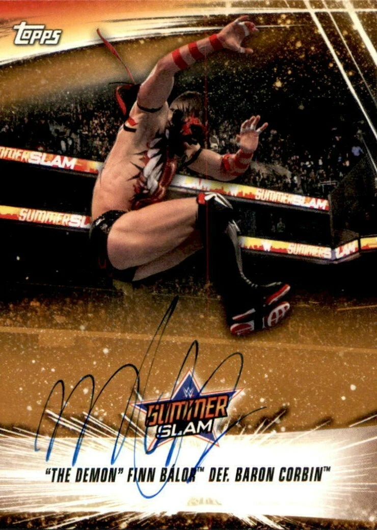 Finn Balor Signed 2019 Topps WWE Summer Slam Card #98
