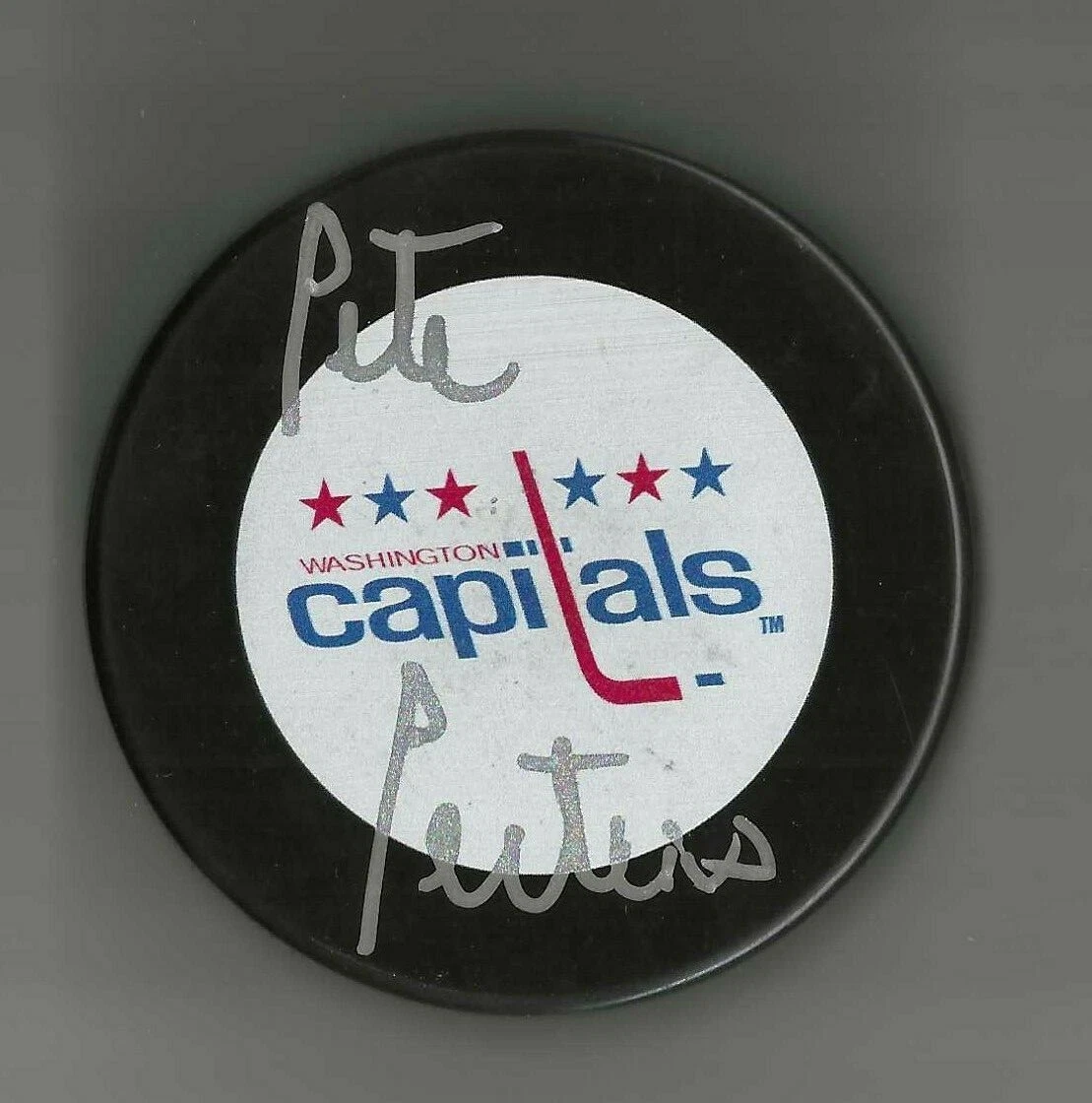 Pete Peeters Signed Washington Capitals Puck
