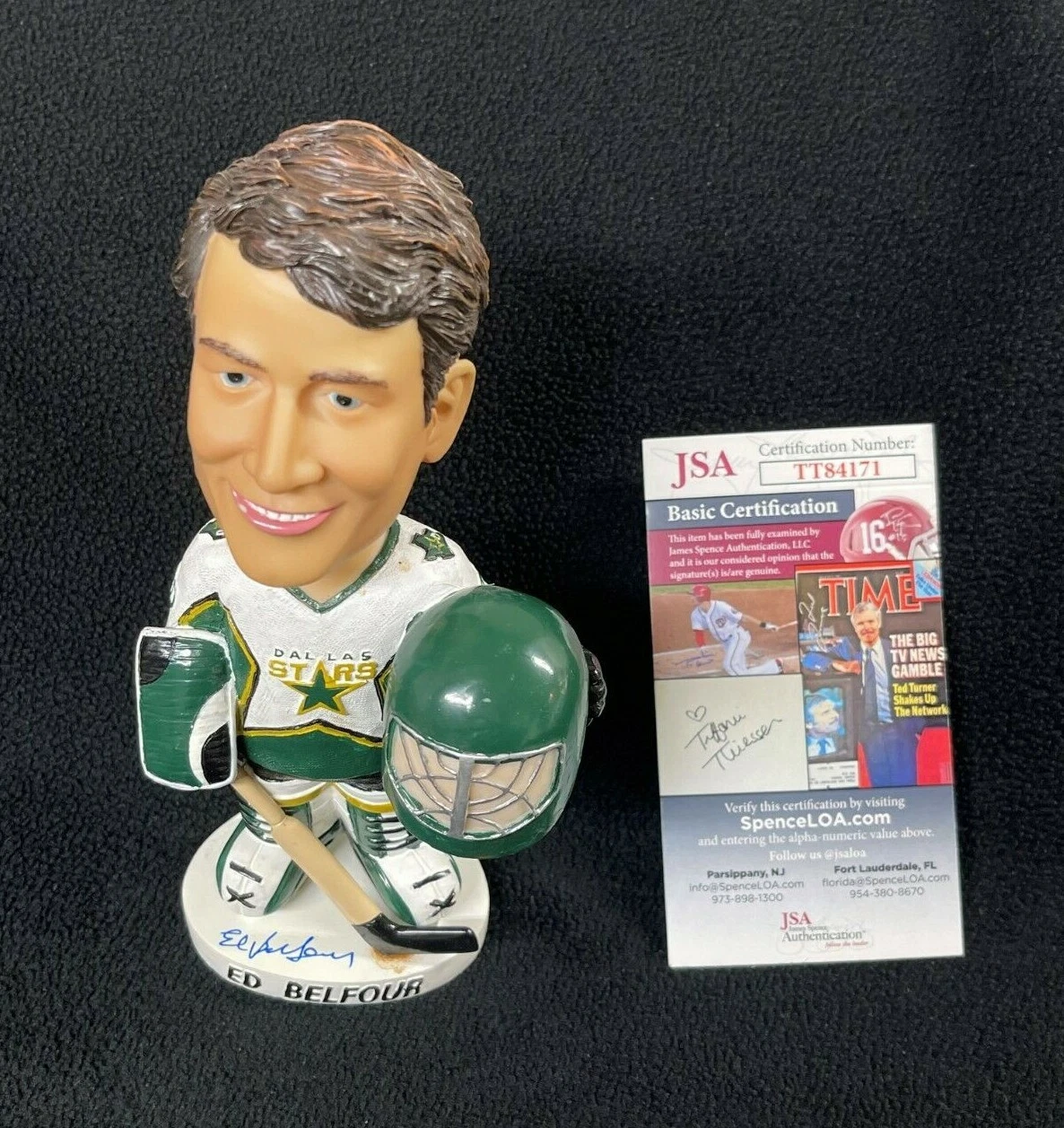 Ed Belfour Signed Dallas Stars Bobblehead Figure JSA COA
