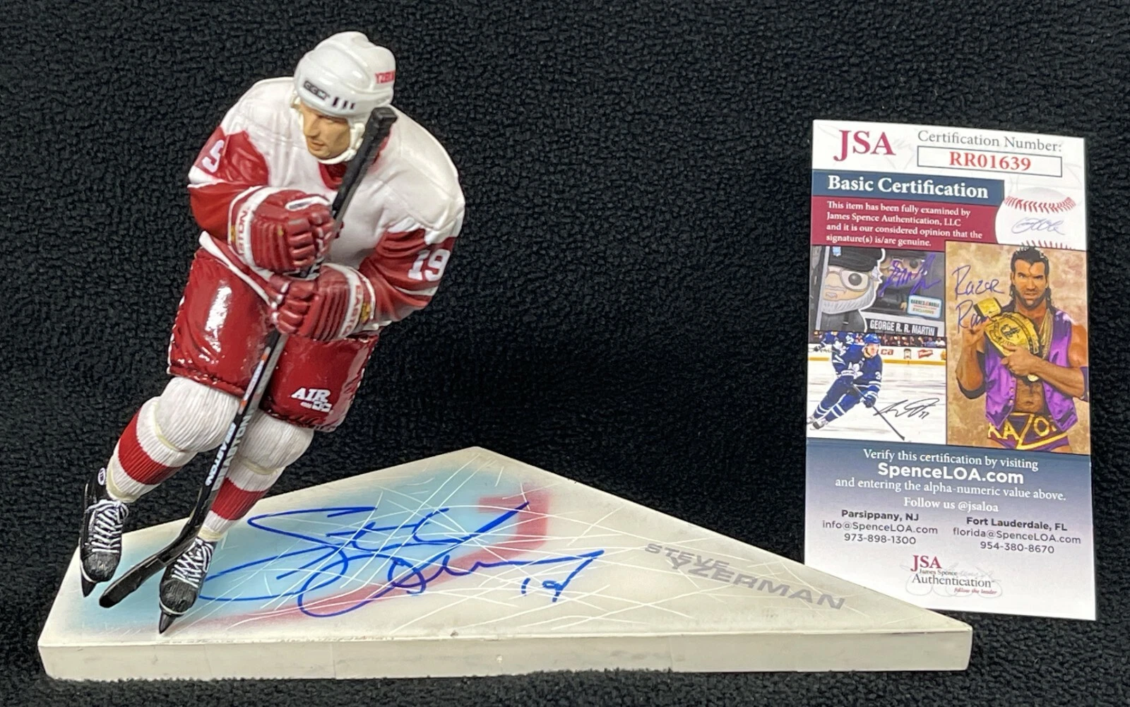 Steve Yzerman Signed Detroit Red Wings McFarlane Figure JSA COA
