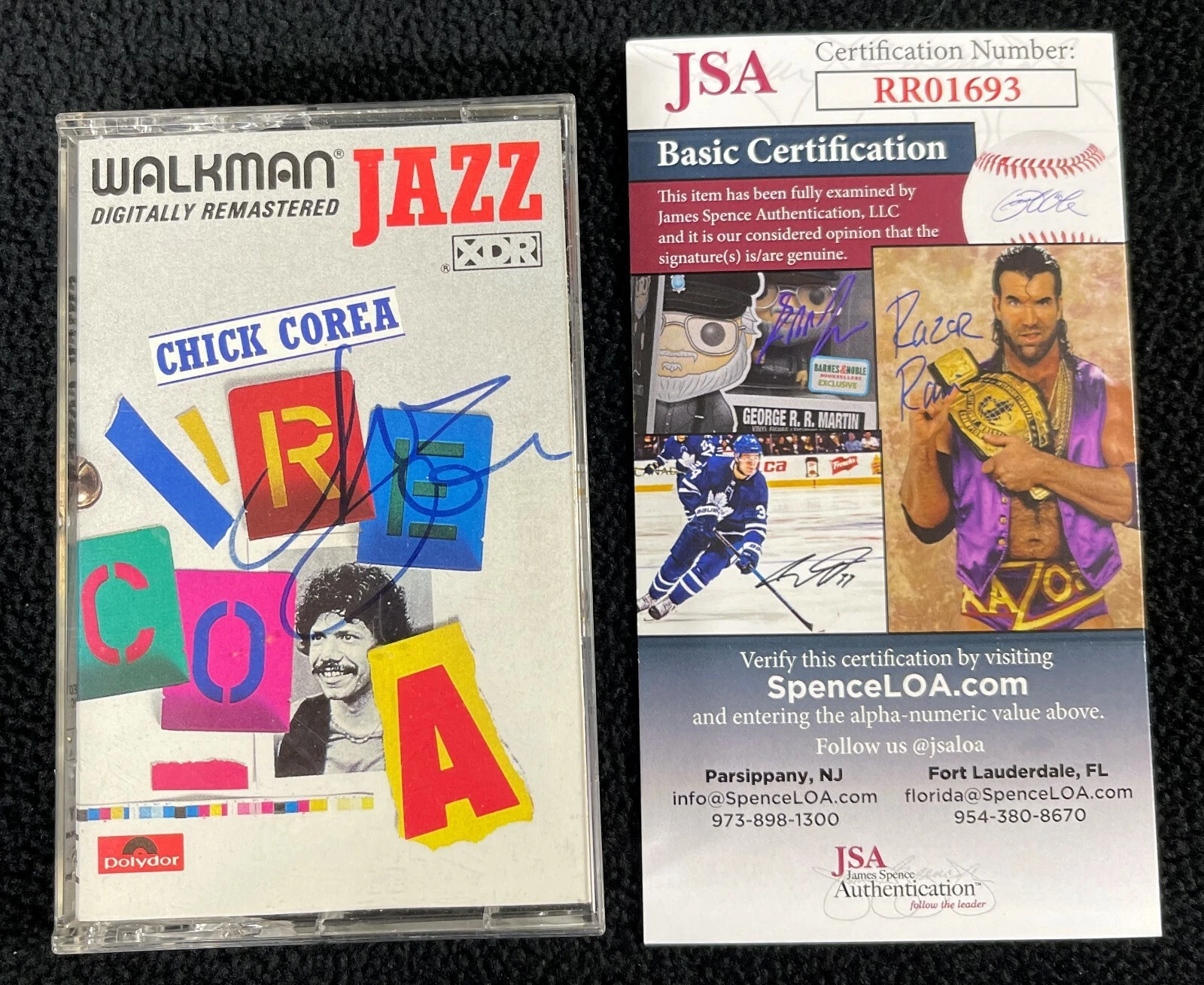 Chick Corea Signed Jazz Cassette Tape Insert JSA COA
