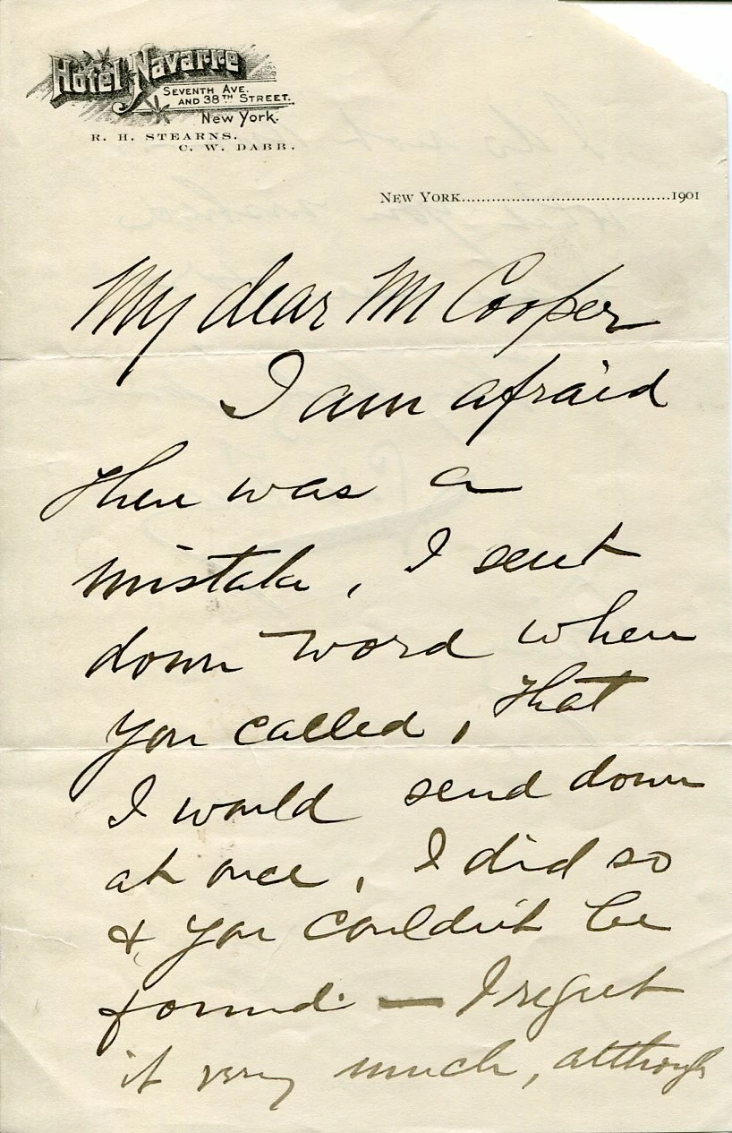 Loie Fuller Ballet Modern Dance Stage Lighting Inventor Signed Autograph Letter
