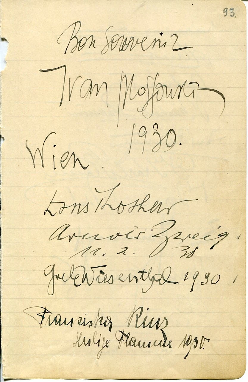 Grete Wiesenthal Arnold Zweig Emil Jannings Ballet Dance Opera Signed Autograph
