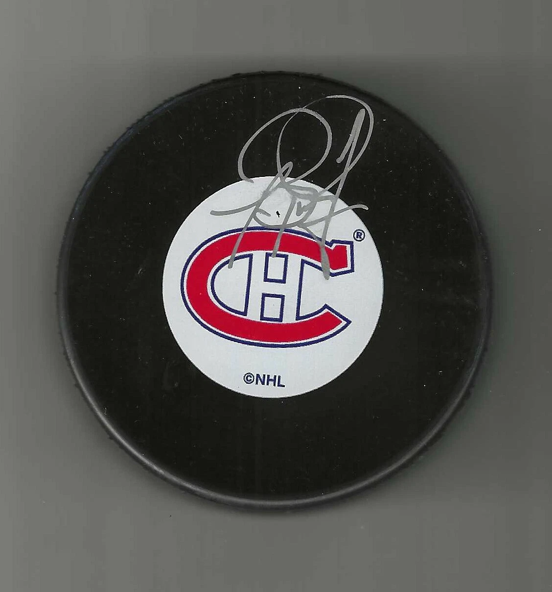 Bill Root Signed Montreal Canadiens Puck
