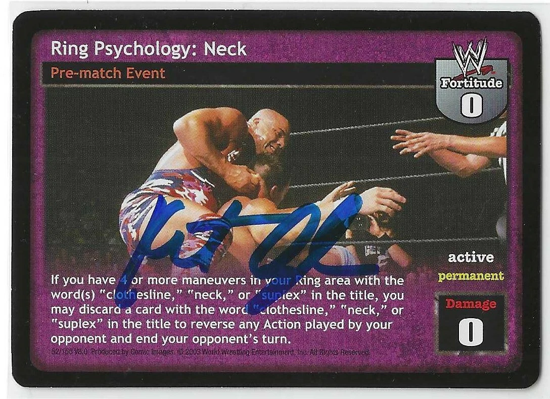 Kurt Angle Signed 2003 WWE Raw Deal Game Card
