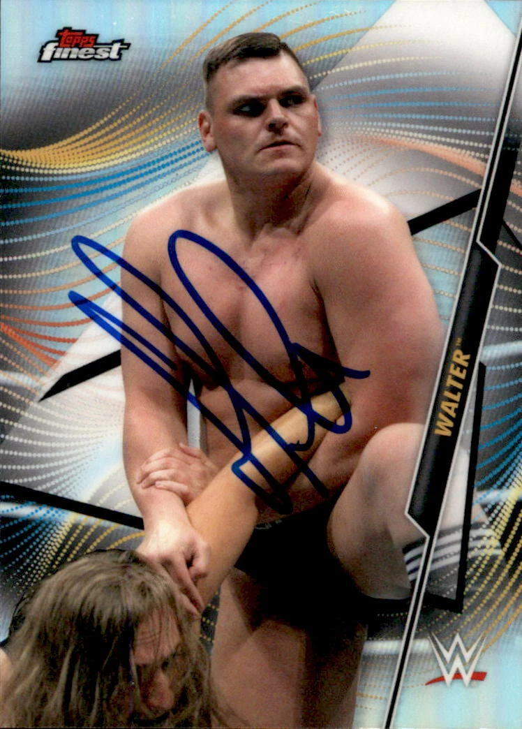 WALTER Signed 2020 Topps Finest WWE NXT UK Refractor Card #100 GUNTHER
