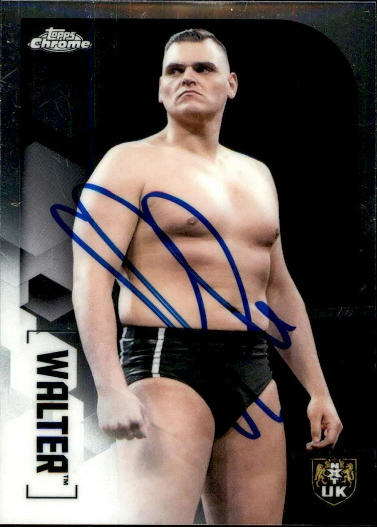 WALTER Signed 2020 Topps Chrome WWE NXT UK Card #100 GUNTHER
