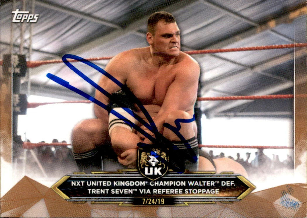 WALTER Signed 2020 Topps WWE NXT UK Bronze Card #10 GUNTHER
