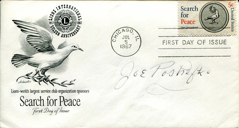 Joseph Poshefko WWII War Flying Tigers Armorer AVG Rare Signed Auograph FDC
