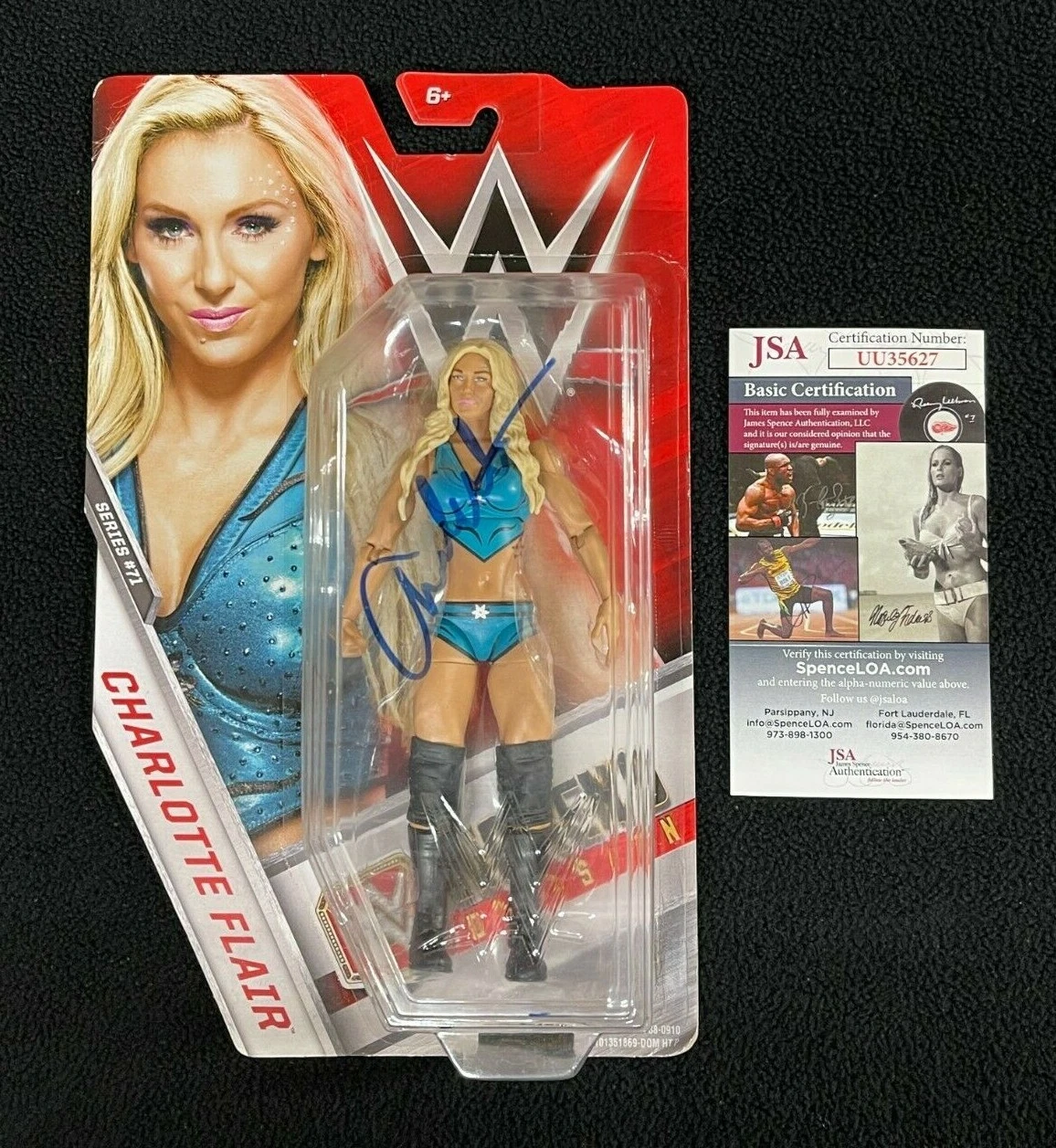 Charlotte Flair Signed & Inscribed WWE Action Figure JSA COA
