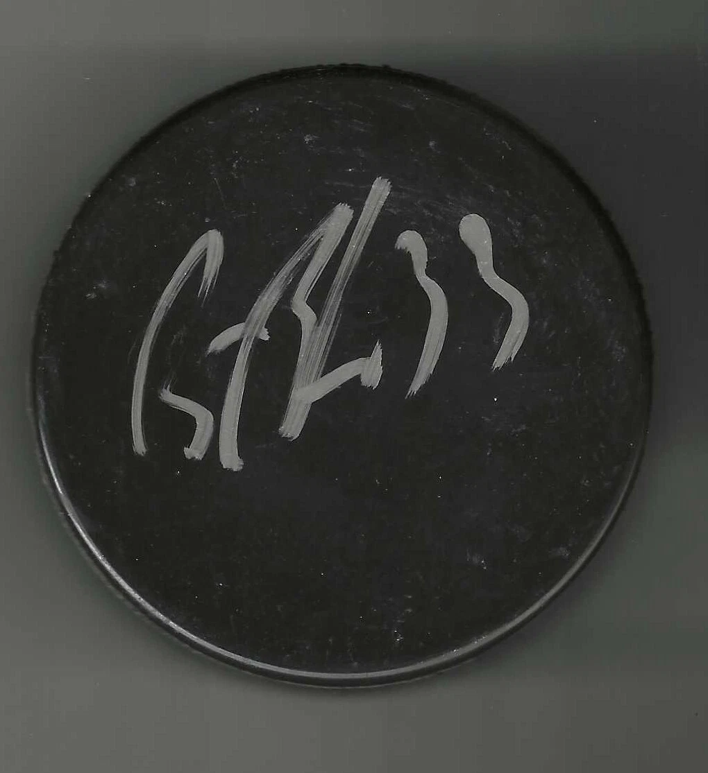 Brian Boucher Signed Blank Puck Philadelphia Flyers Chicago Blackhawks
