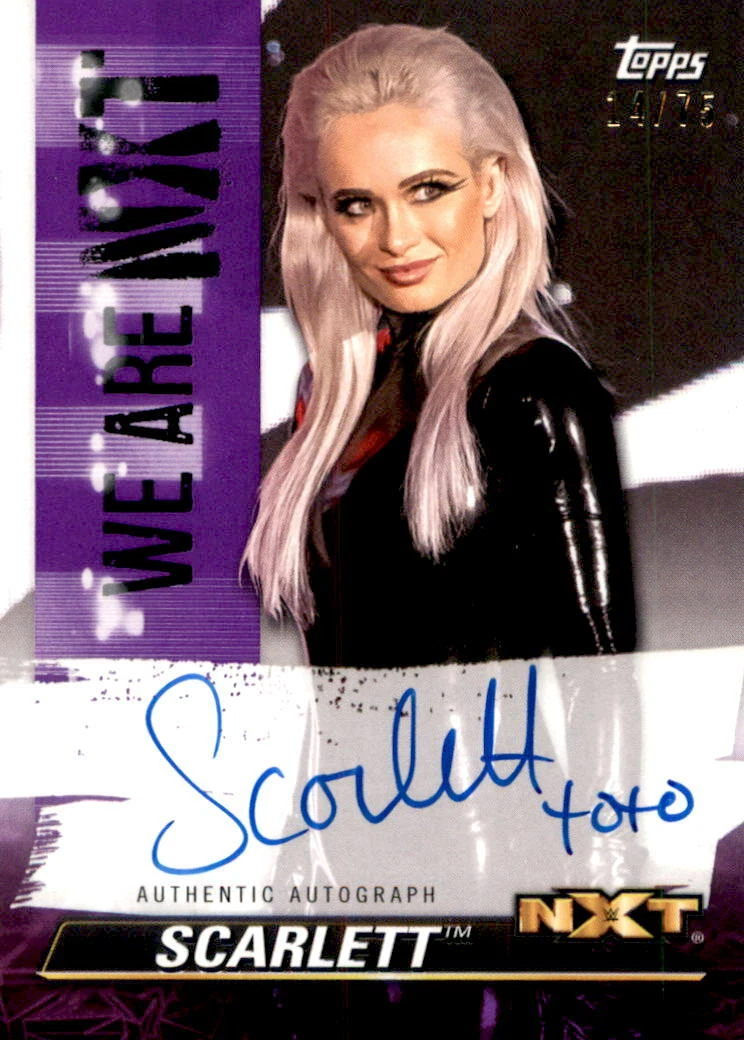 Scarlett 2021 Topps NXT Authentic Autograph Purple Card A-SC 14/75 WWE
