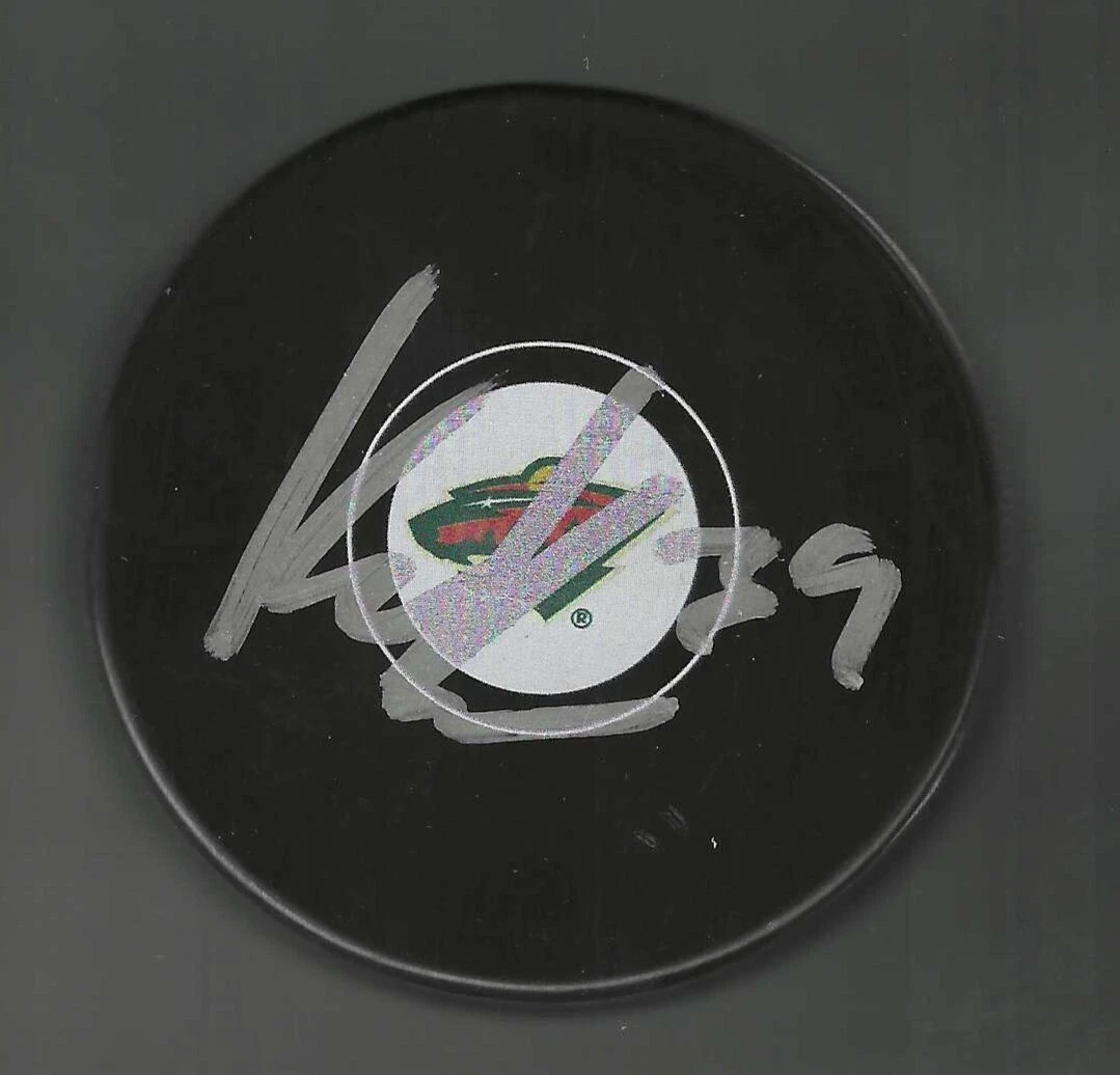Kaapo Kahkonen Signed Minnesota Wild Puck San Jose Sharks
