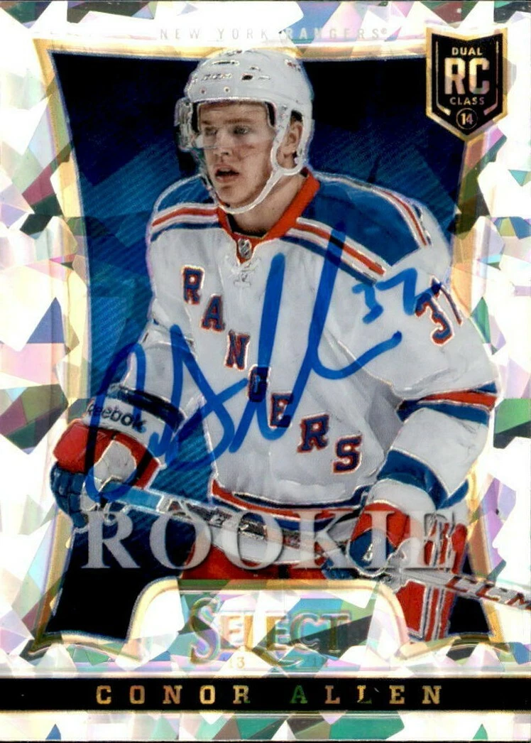 Conor Allen Signed 2013/14 Prizm Select Cracked Ice Rookie Card #396
