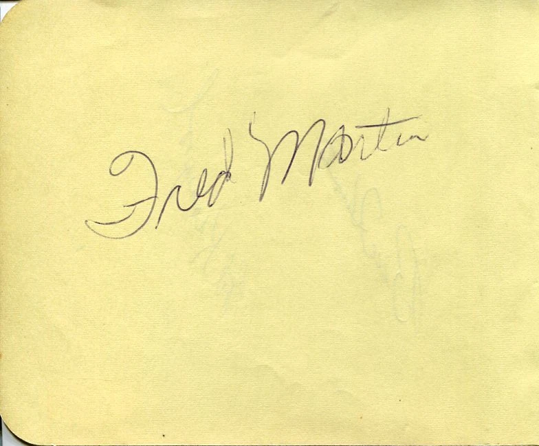 Fred Martin St. Louis Cardinals Billy Hunter Ed Kranepool Signed Autograph JSA
