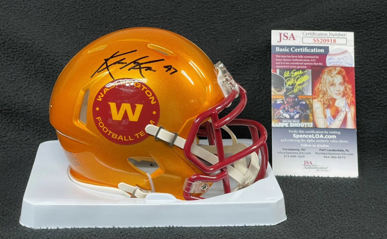 Khaleke Hudson Signed Washington Football Team Mini Helmet JSA COA Commanders
