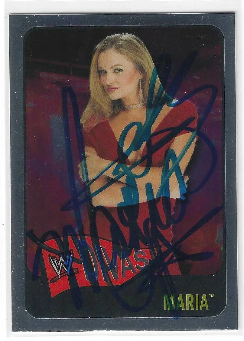Maria Kanellis Signed 2006 Topps Chrome WWE Heritage Divas Card #65
