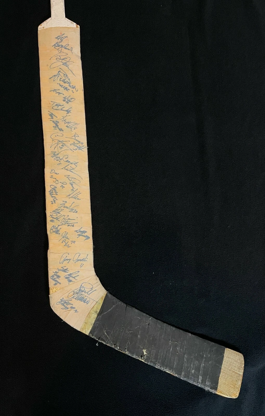 College Hockey Greats Multi-Signed Chris Terreri Game Used Goalie Stick JSA COA
