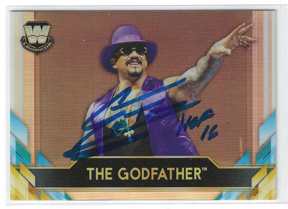 The Godfather Signed 2020 Topps Chrome WWE Legends Card BL-8 HOF 16

