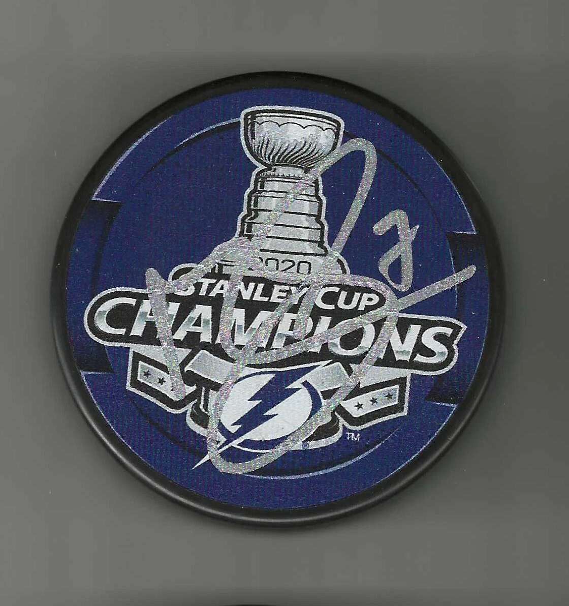 Mathieu Joseph Signed Tampa Bay Lightning 2020 Stanley Cup Champions Puck
